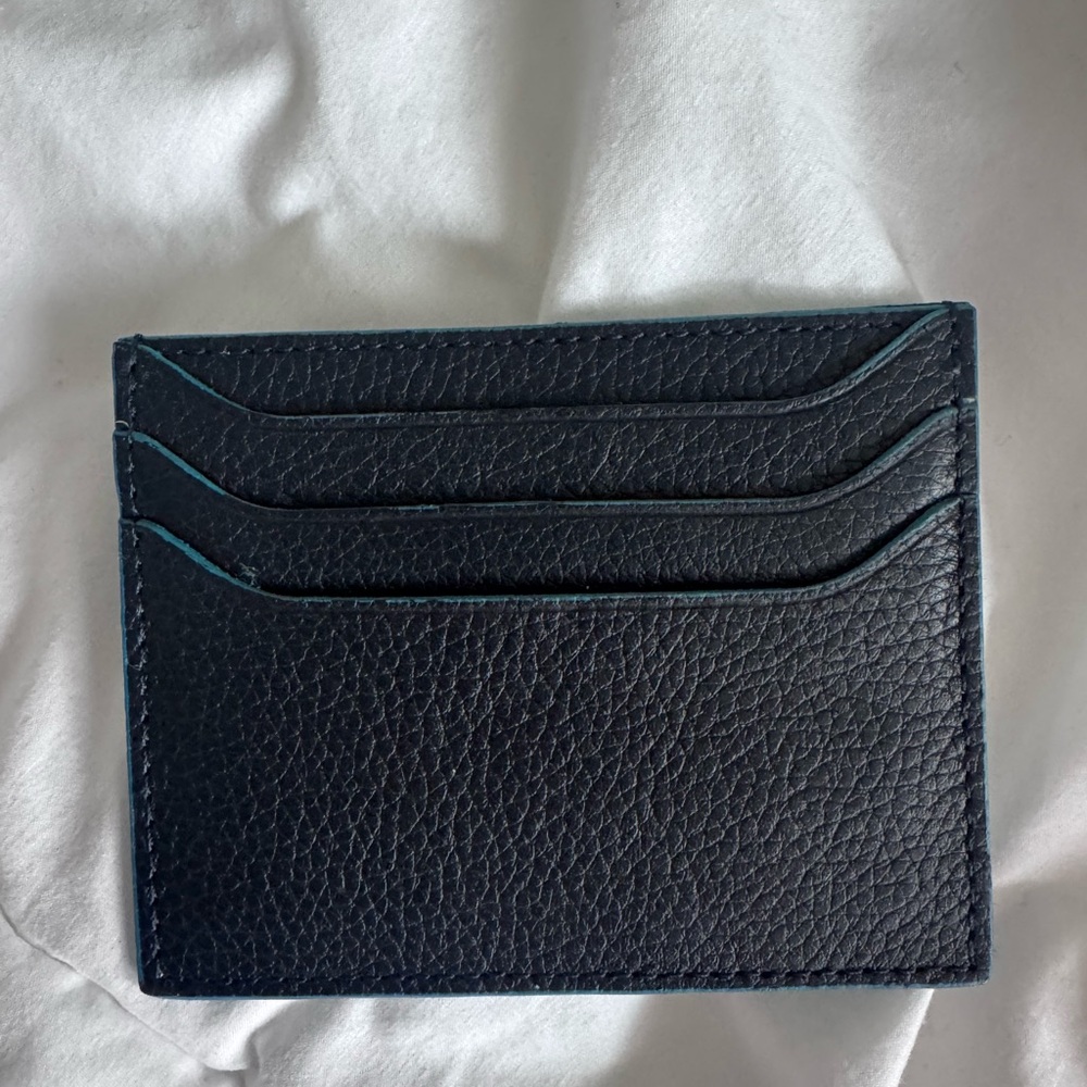 PAIGE Midnight Blue Leather Card Holder